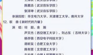 2022央视五四晚会节目单